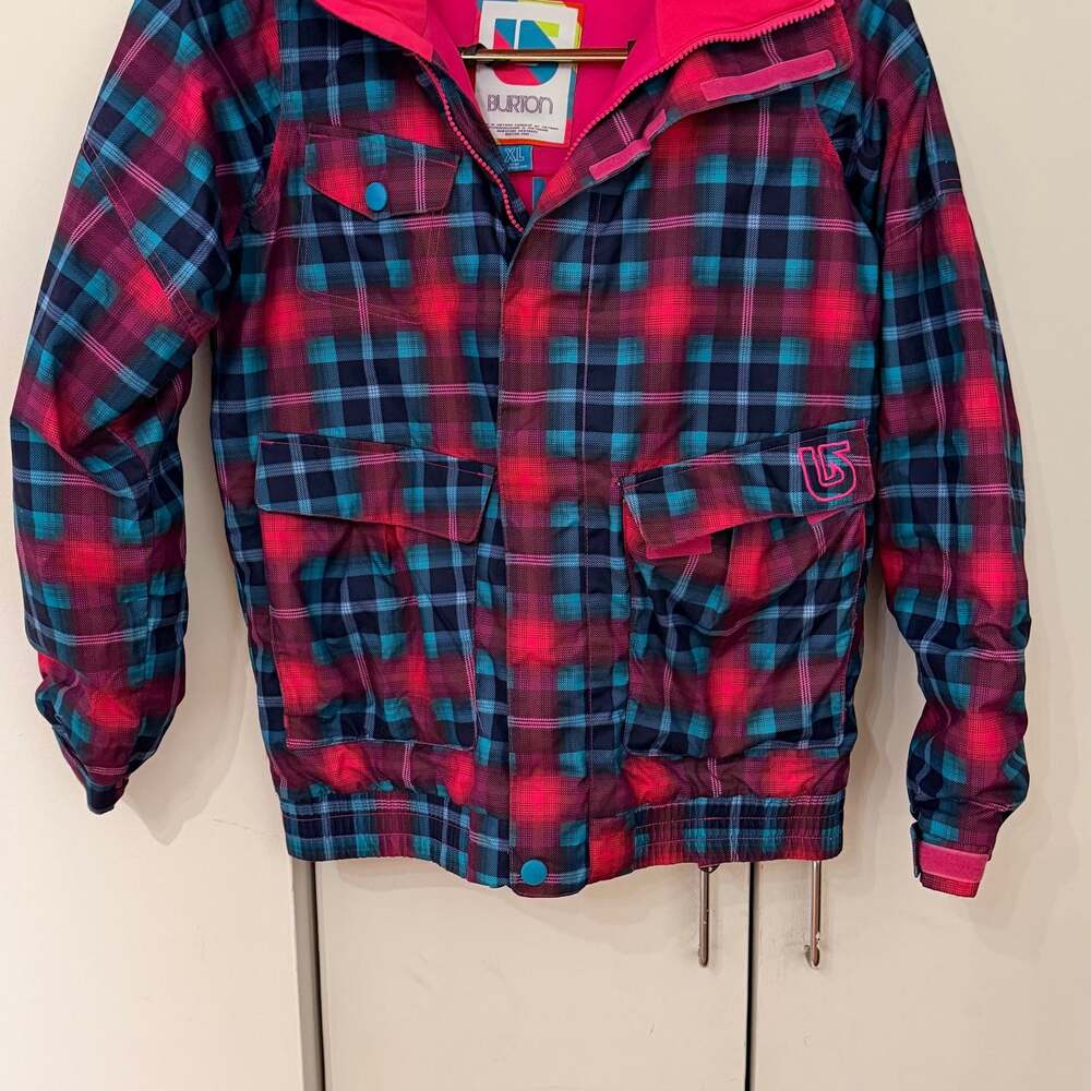 Burton Girls Twist Bomber DryRide Plaid Snowboard Ski Jacket